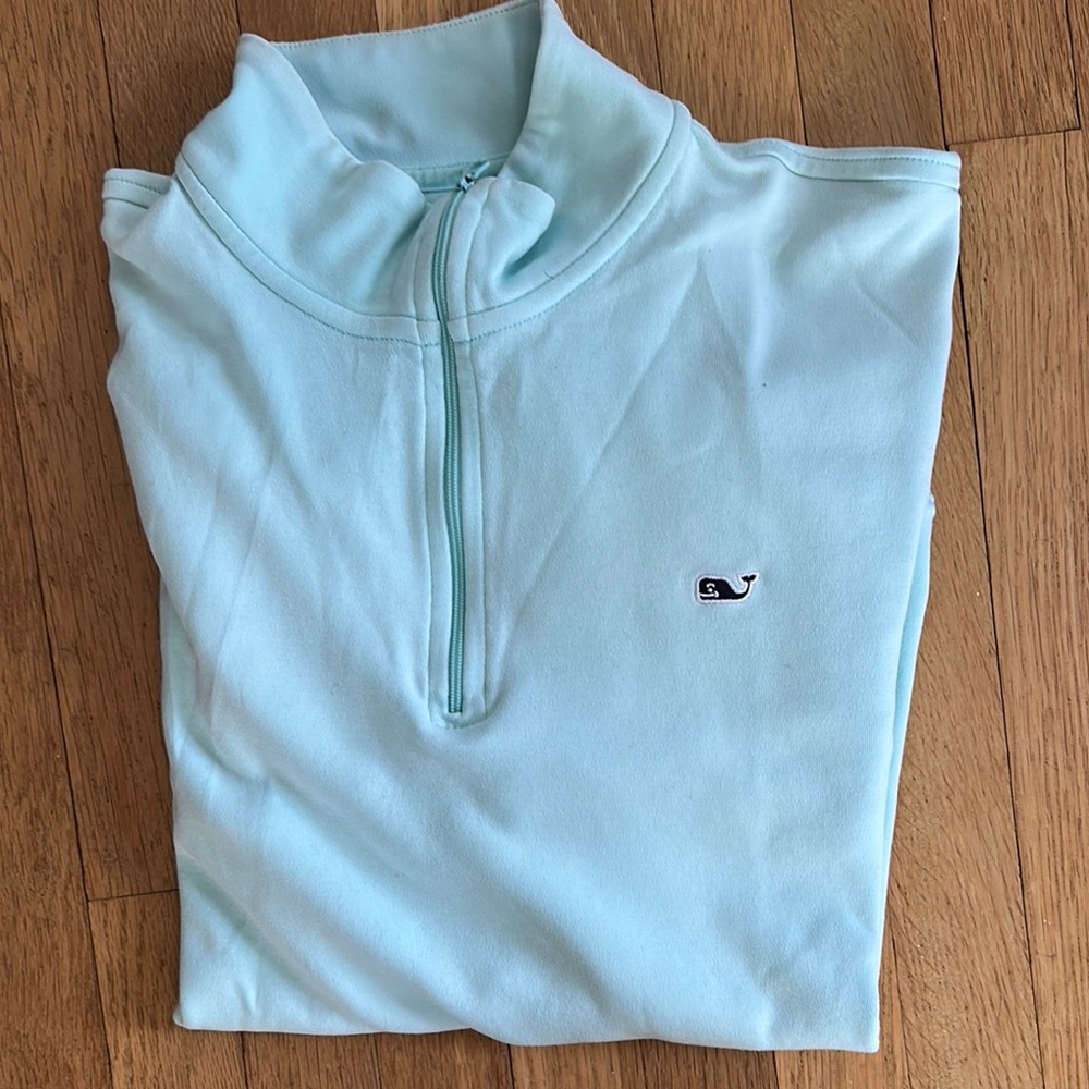 Vineyard Vines Light Blue Quarter-Zip Pullover